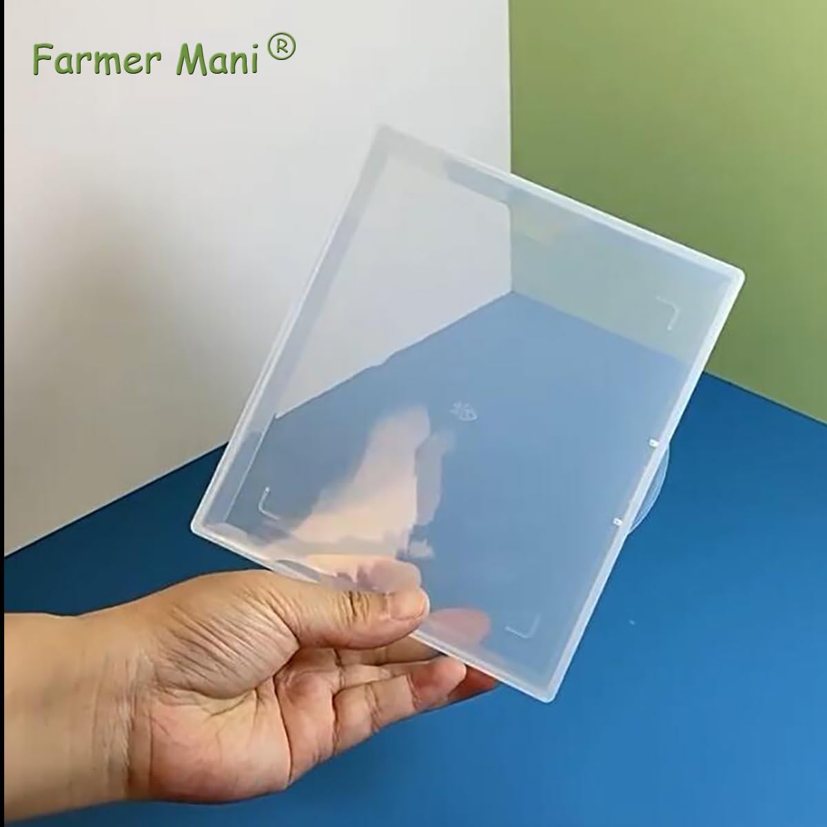 2 Packs Small Plastic Storage Containers (6.22x5.35x1.42 in), Clear Rectangle Bead Organizer Case with Lids for Crayons, Crafts, Beads Pencils Notebooks