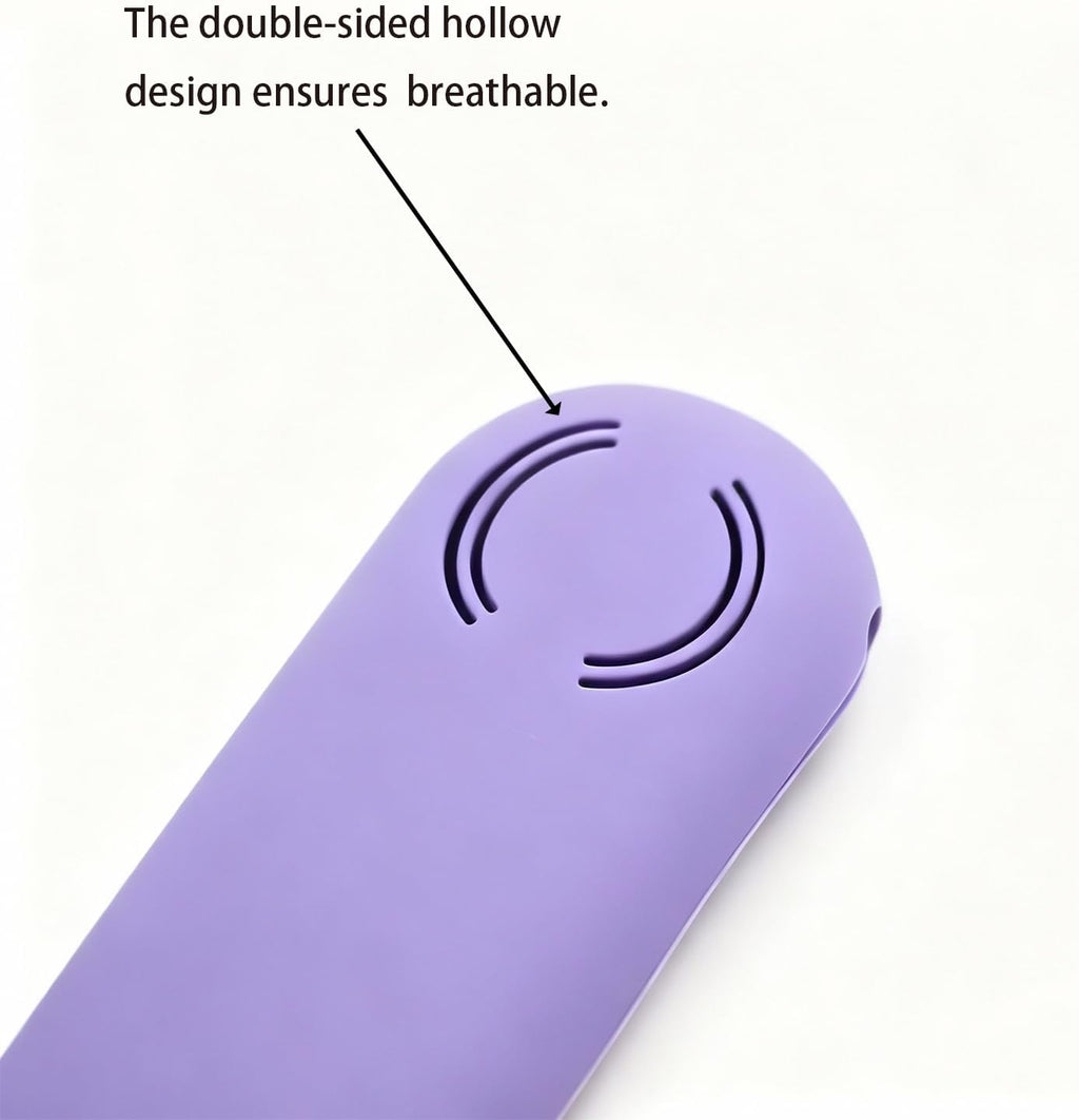 Magnetic Silicone Makeup Brush Holder – Portable Cosmetic Brush Organizer Case, Travel Makeup Tool Storage for Purse, Bag & Beauty Essentials (Purple)