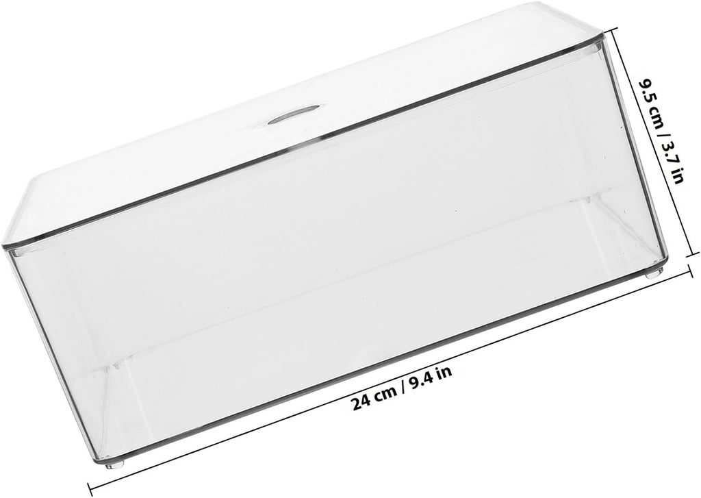 Garneck Stackable Transparent Acrylic Makeup Organizer Box with Lid Large Dustproof Cosmetic Storage for Vanity Desktop Clear Makeup Holder for Lipstick Eye Shadow Skincare and Accessories