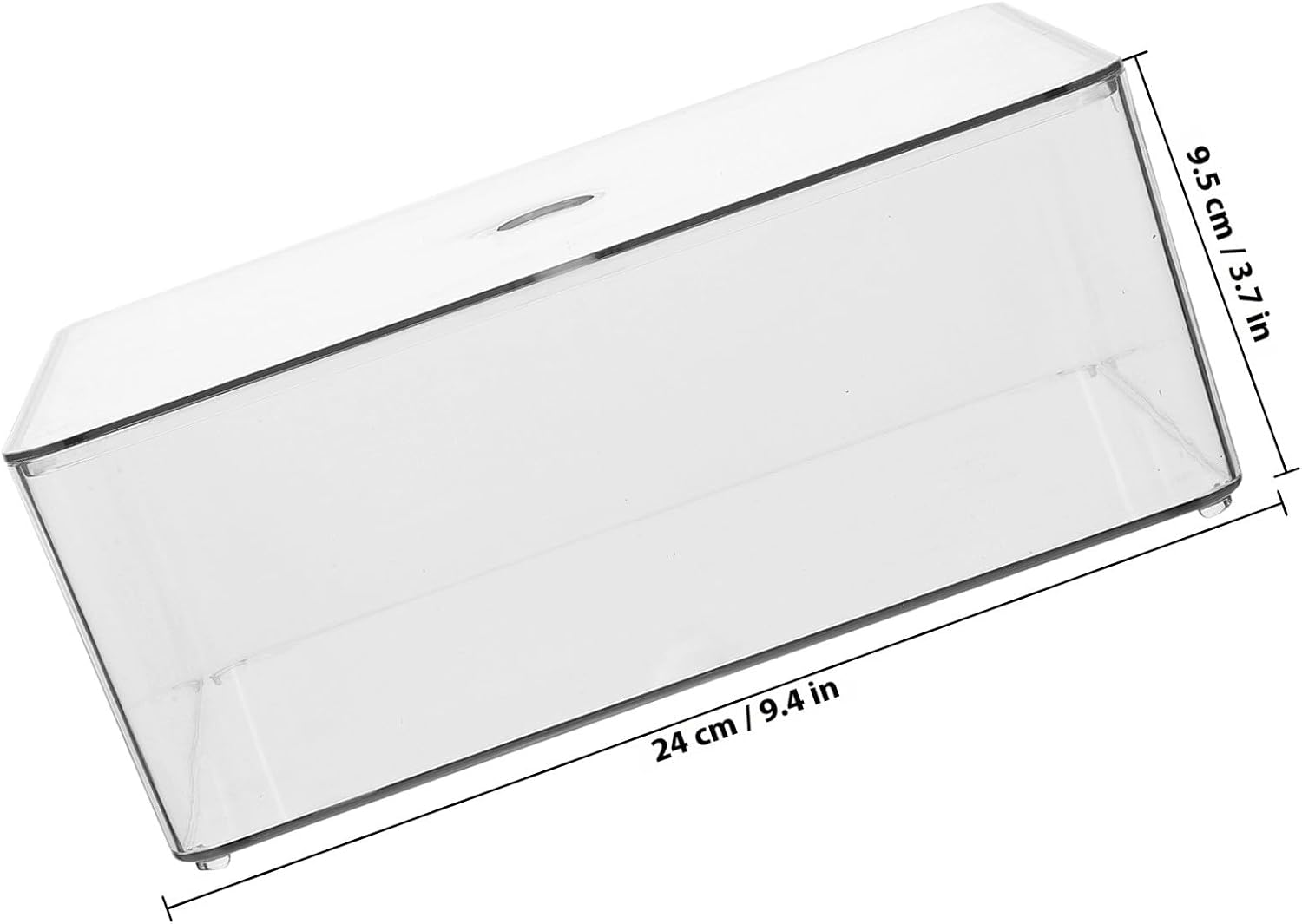 Garneck Stackable Transparent Acrylic Makeup Organizer Box with Lid Large Dustproof Cosmetic Storage for Vanity Desktop Clear Makeup Holder for Lipstick Eye Shadow Skincare and Accessories