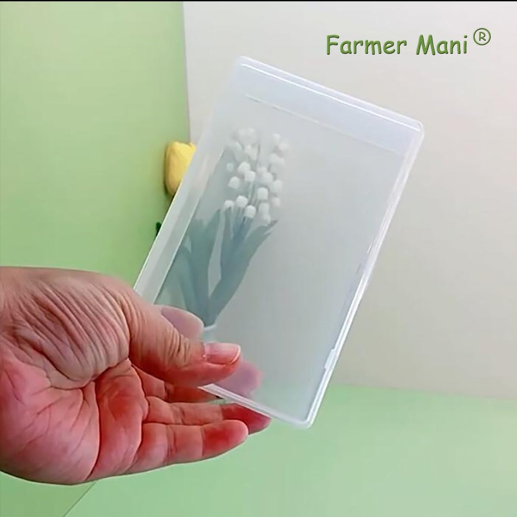 2 Pack 5.24x3.31x1.58 Inches Rectangular Clear Small Plastic Storage Containers Box with Hinged Lid for Small Items and Other Craft Projects