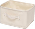 Foldable Storage Bins with Lids Cotton Canvas Rectangular Storage Box Ideal for Organization Lightweight and Durable (9.45 x 7.48 x 5.91)