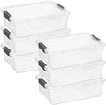 Superio Storage Bins with Lids, Clear Plastic Containers for Organizing, Stackable Totes, BPA Free, Odor Free, Organizer Boxes for Home, and Dorm (6 Pack, 22.75 Qt)