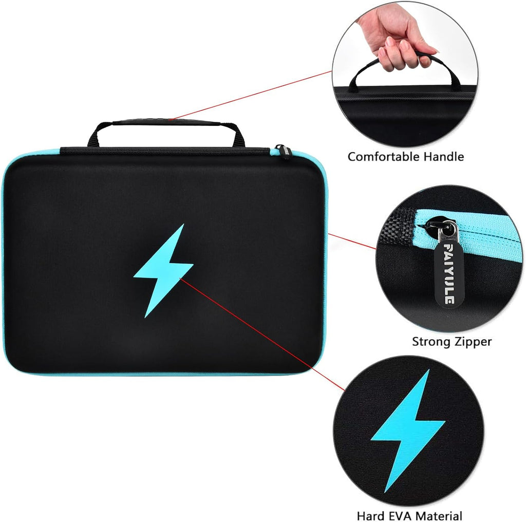 PAIYULE Battery Organizer Storage Case Box with Tester Checker, 220+ Batteries Holder Bag fits for AA AAA AAAA 9V C D Lithium 3V LR44 1.5V CR1632 CR2032 Home Garage Container