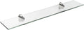 Spancraft Glass H-10x42-Brushed Steel Heron Glass Shelf, Brushed Steel, 10" x 42"