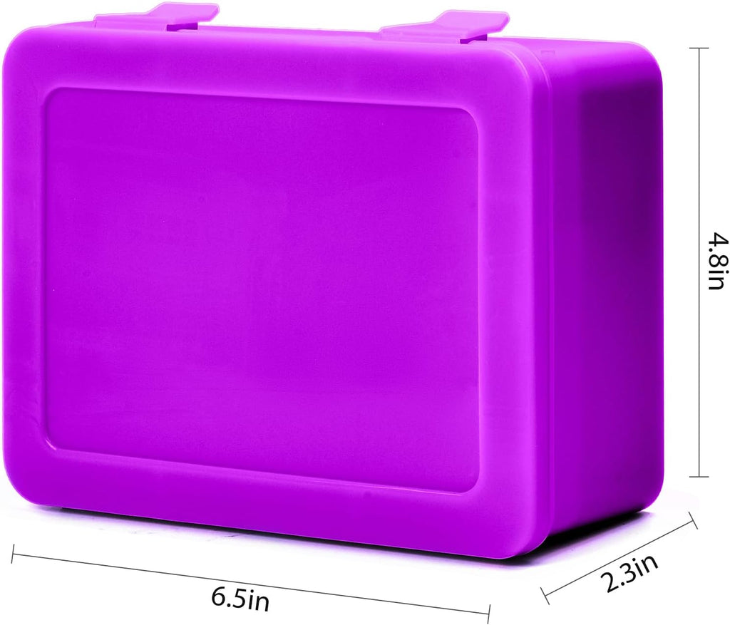 Battery Organizer Storage Box, Garage Case Holder for 24* AA, 30* AAA Batteries (Bag Not Include Batteries Pack) (purple)