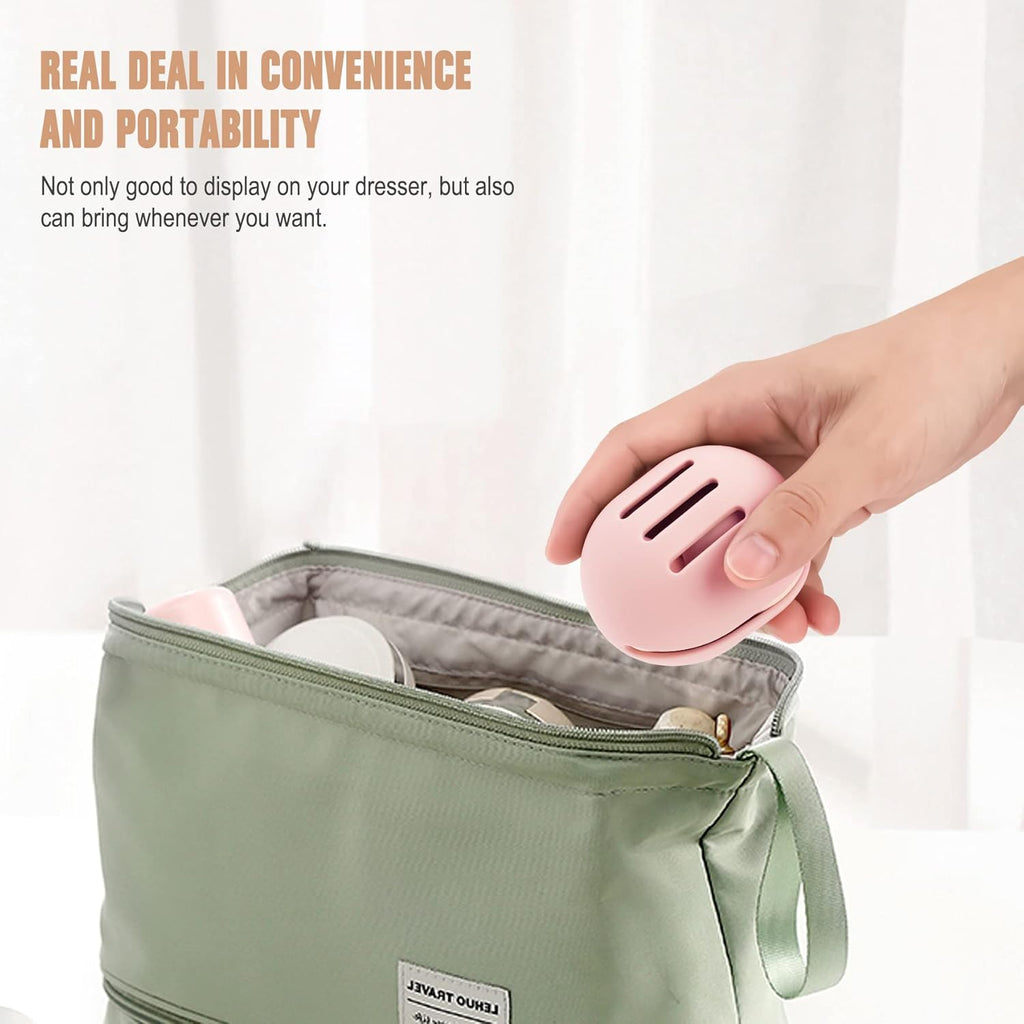 FERYES 2 PCS Makeup Sponge Holder – Shatterproof Eco-Friendly Silicone Beauty Make Up Blender Case for Travel