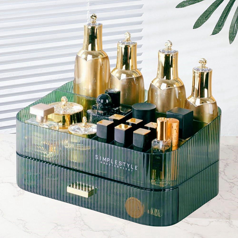 Makeup Organizer with Drawers Stackable Skincare Cosmetic Makeup organization for vanit Bathroom Desk Countertop