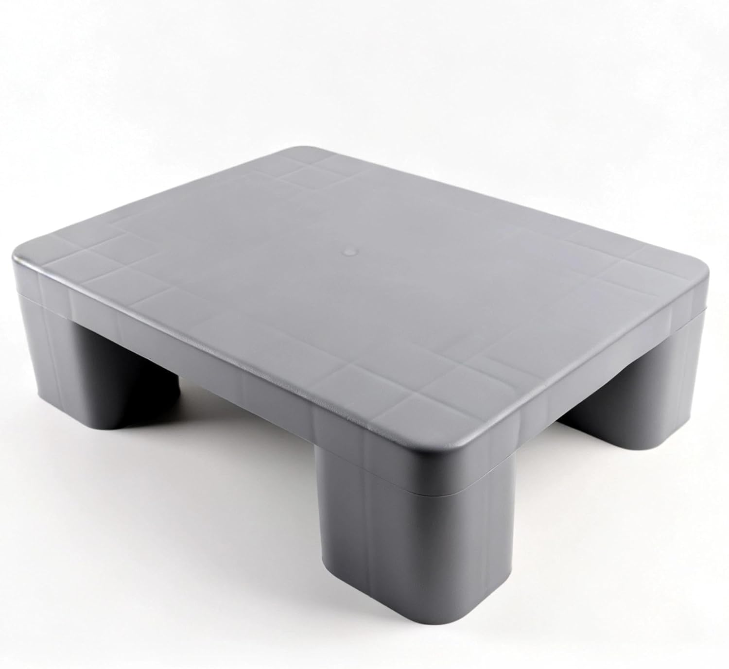 Plastic Dunnage Rack – Heavy-Duty Gray Block Pallet for Basement or Commercial Food Storage, 15.7" x 11.8" x 4.7", 700LBS Load Capacity Plastic Pallets for Dry Floor Organization