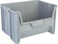 Hudson Exchange 20" x 15" x 12.5" (3 Pack) Plastic Giant Stackable Hopper Bin Container, Gray
