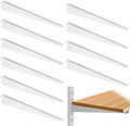 10 Pack 9‑Inch Adjustable Wire Shelf Brackets – Heavy‑Duty Double‑Track Closet & Wall Shelving System Supports（White）