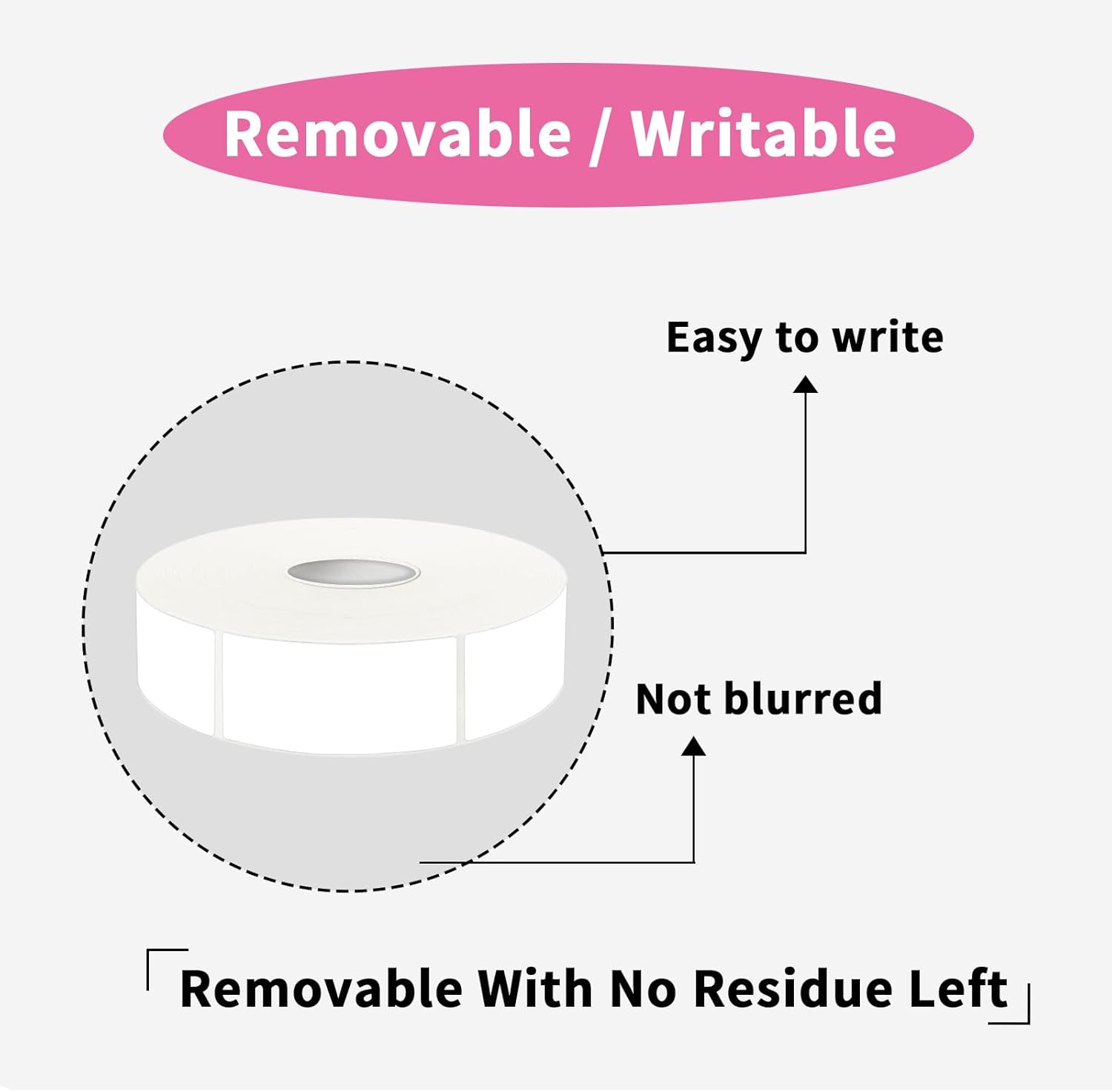 1000 Blank Removable Labels, Blank Removable Freezer Labels Water Oil Resistant with Perforation Line for Food Containers Jars Pantry Organization (Each Measures 1x 3 Inch)