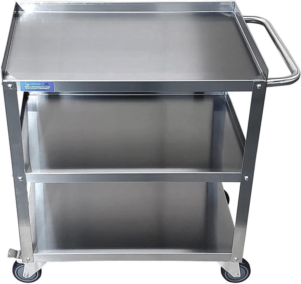 15 in. Wide X 24 in. Long X 33 in High | 3 Shelf Metal Utility Cart on Wheels with Handle