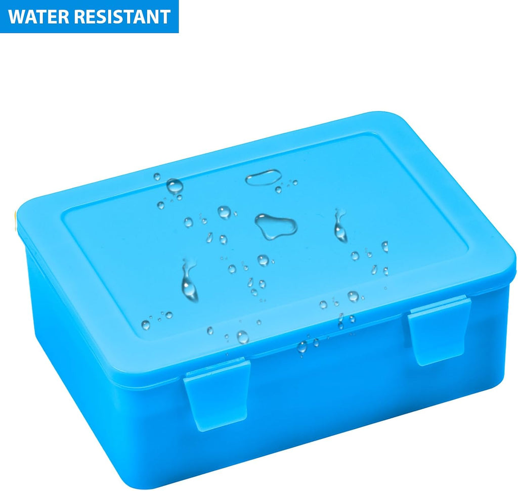 Battery Organizer Storage Box, Garage Case Holder for 24* AA, 30* AAA Batteries (Bag Not Include Batteries Pack) (blue)