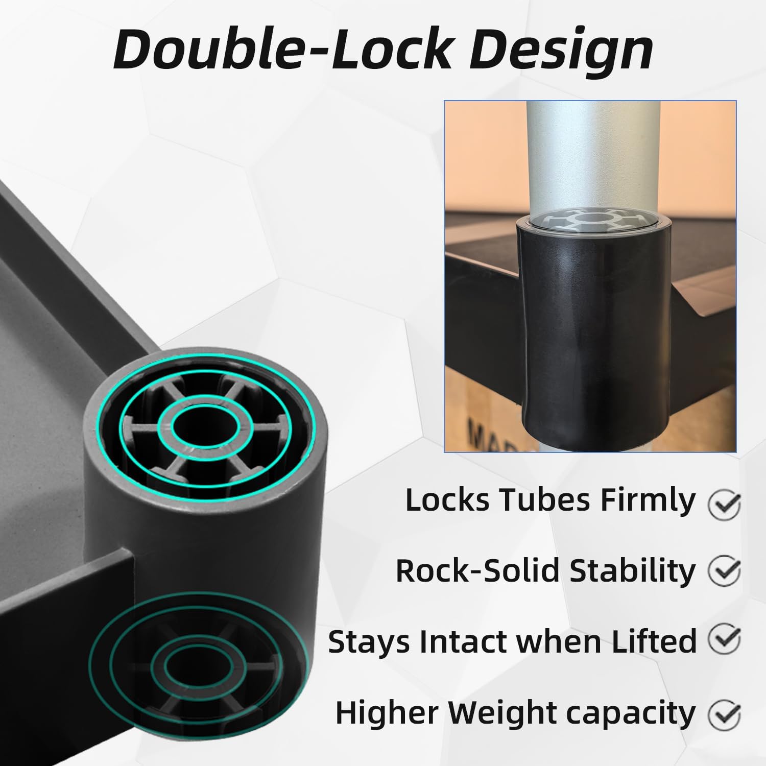 3 Tier Rolling Cart with Hair-Proof Wheels, Plastic Utility Service Cart, Heavy Duty 350 Lbs Capacity, Solid Handle, Commercial Serving Cart for Home/Office/Restaurant/Warehouse.34.2"×17"×37"