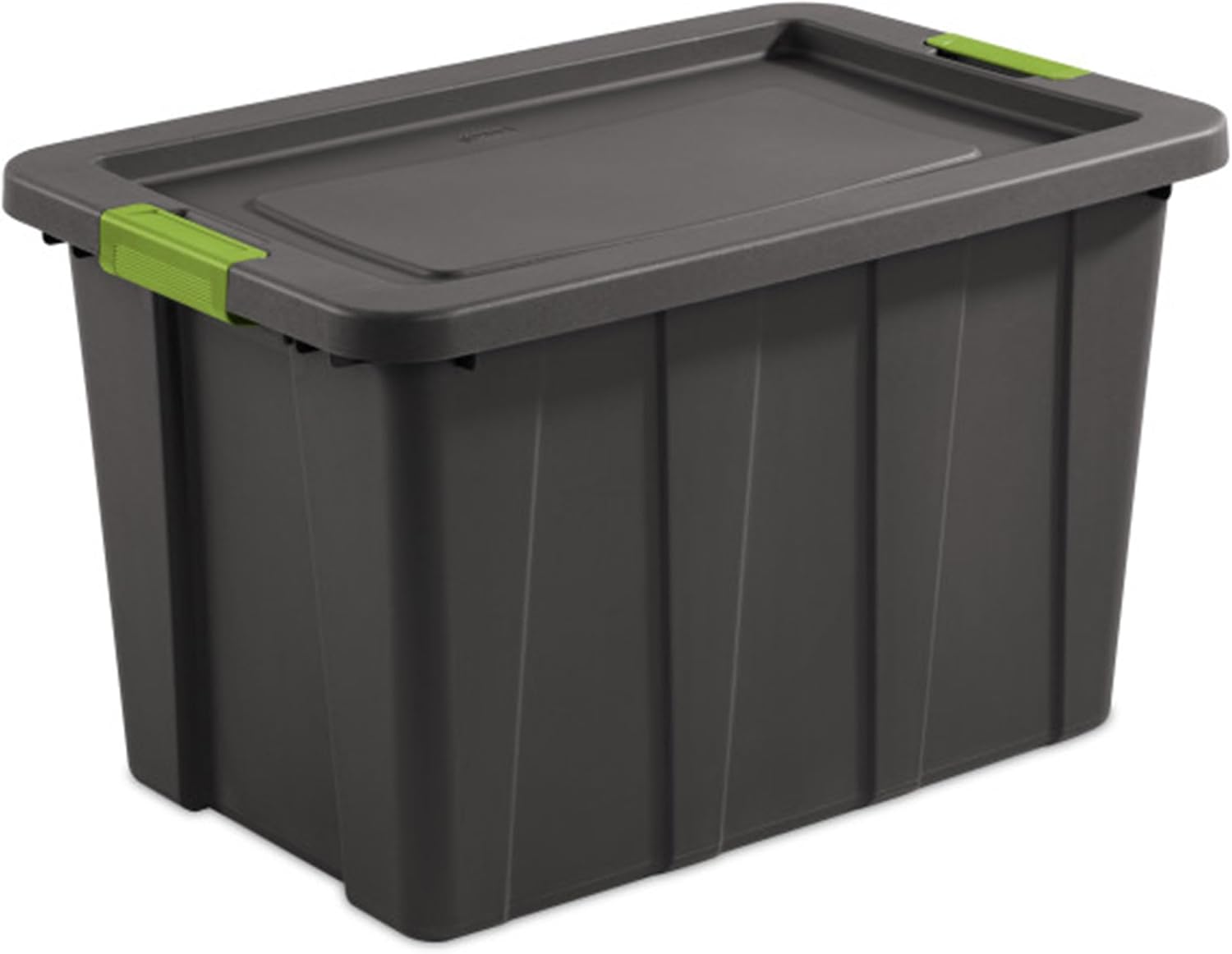 Sterilite 12-Pack Storage Bins with Lids, Heavy Duty Totes, Tuff1, 30 Gallon, Flat Gray