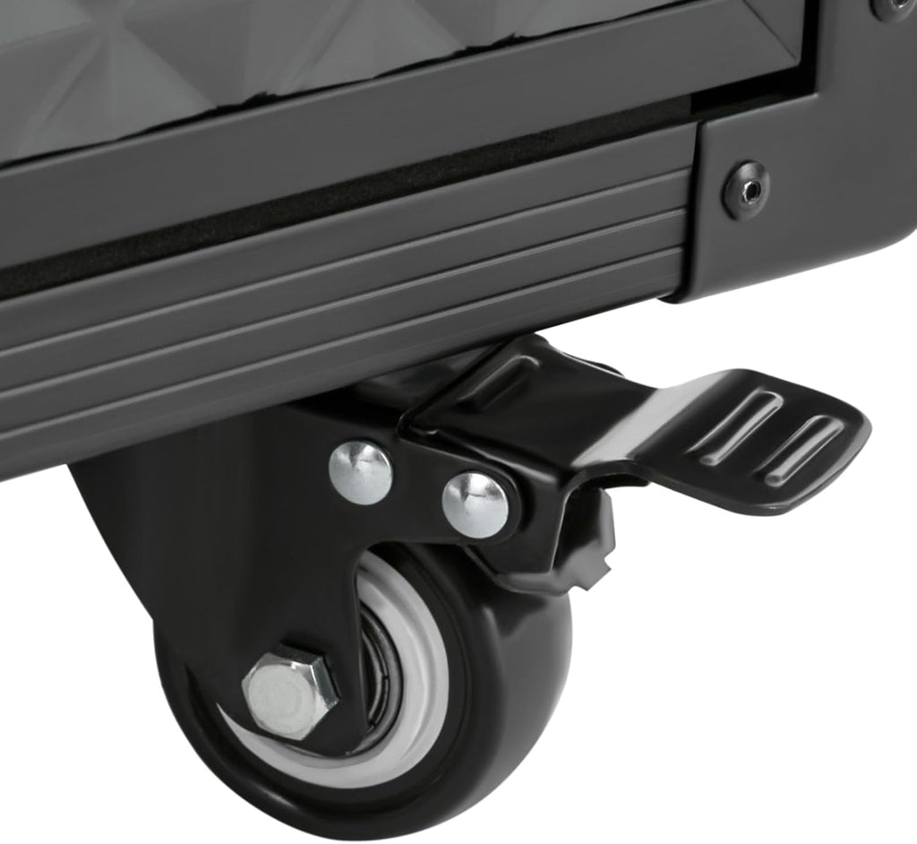 Rolling Makeup Case, Beauty Salon Cosmetic Luggage Travel Organizer with Combination Locks, with 4 Storage Compartments and Wheels for Barber, Travel Makeup Hair Styling