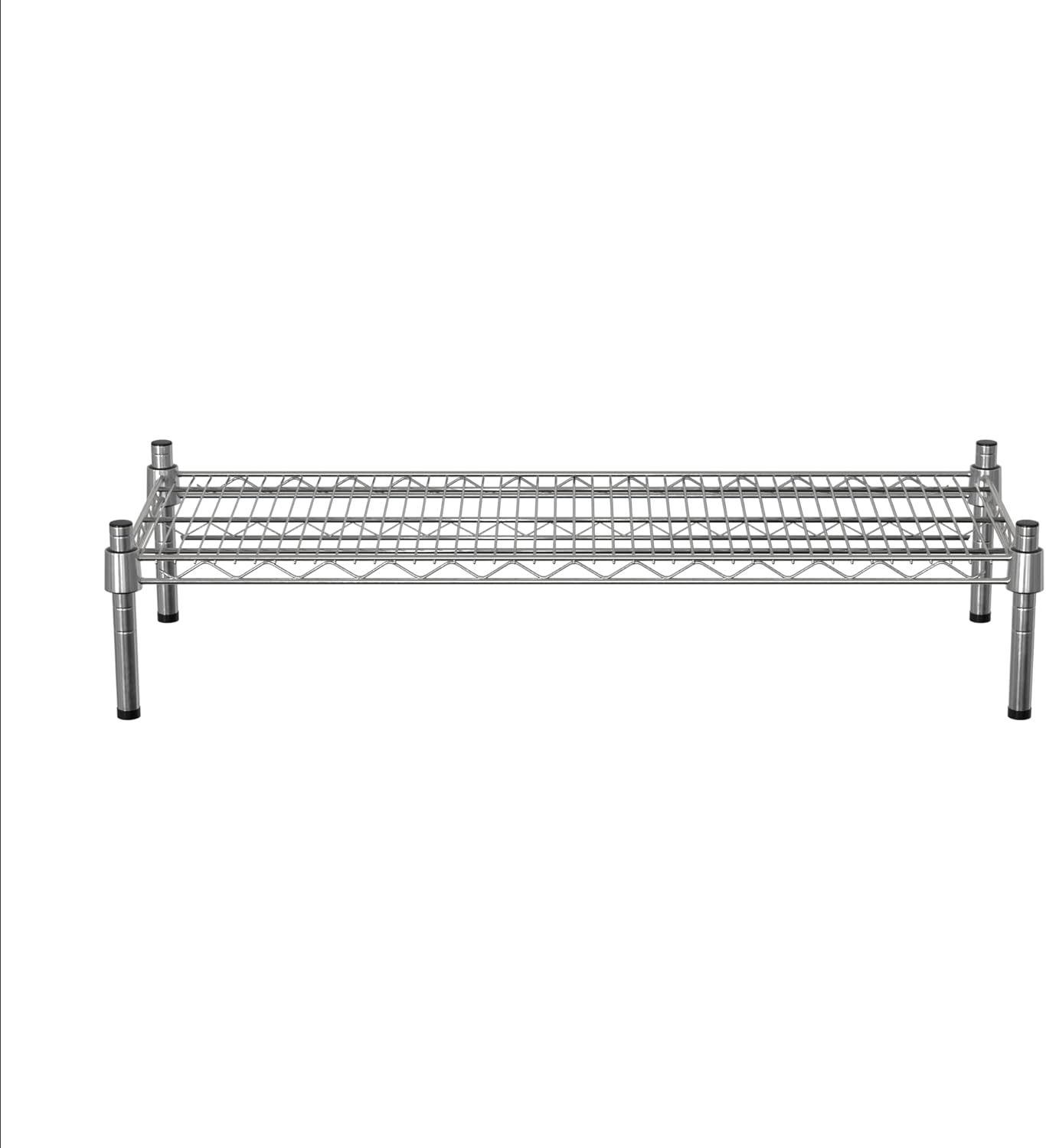 14" x 36" NSF Chrome Wire Stationary Dunnage Storage Rack with 8" Posts, Ideal for Commercial Kitchen, Home, Garage, Warehouse, Shelters