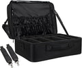 Extra-large Makeup Case, a Must for Double-layer Travel, a Storage Case for Professional Makeup Artists to Put Cosmetics, with Adjustable Partitions and Support