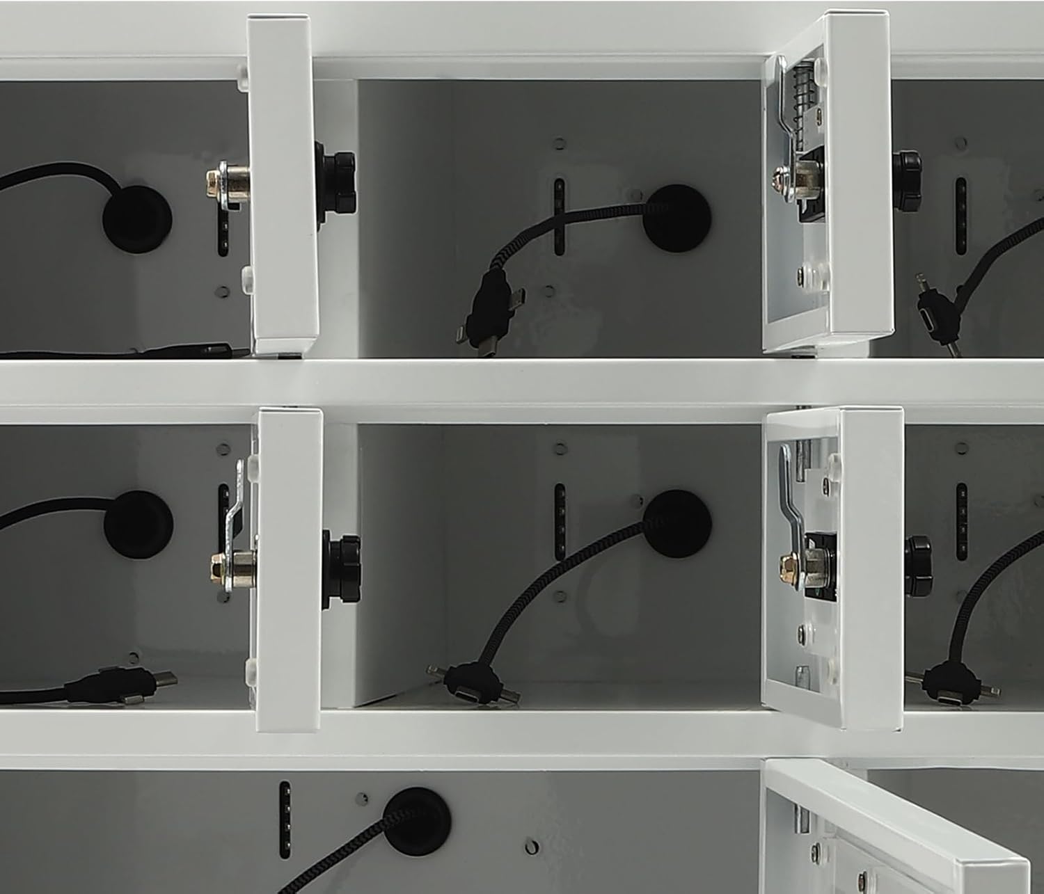 10 Slot Cellphone Charging Station Cell Phone Locker with Combination Lock, Cellphone Storage Cabinet with 3 in 1 QC3.0 Fast Charging Ports for Most Phones Tablets, for Office Classroom