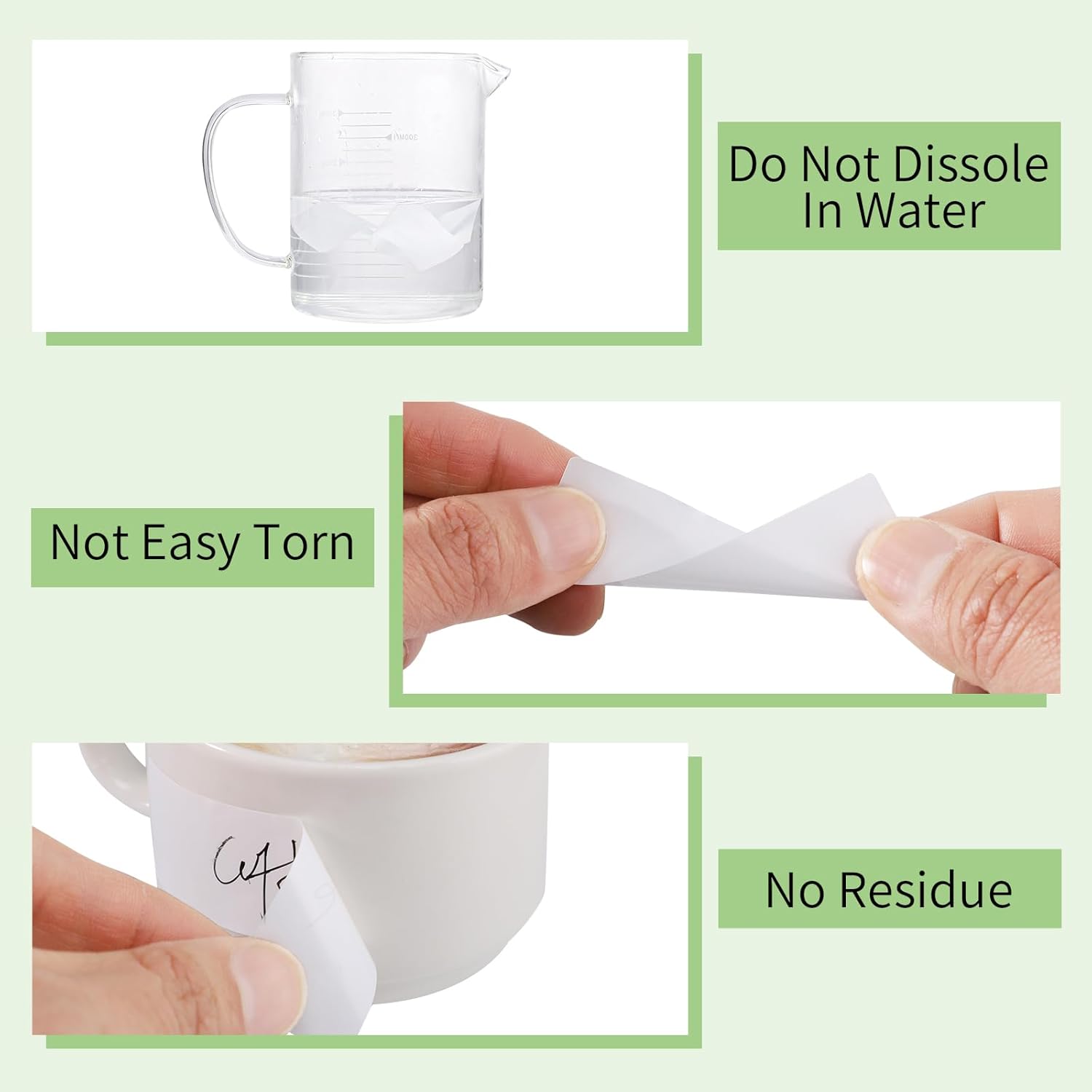 1000Pcs Removable Freezer Labels,1 x 3 Inch Blank Food Labels for Food Containers Jars Waterproof Oil Freezer Tape Easy to Write On