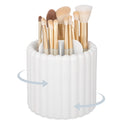 Anyoifax 360 Rotating Makeup Brush Holder 7 Slots Make Up Brush Organizer Removable Spinning Cosmetic Brushes Storage Pen Holder for Vanity, Dresser, Desk, White