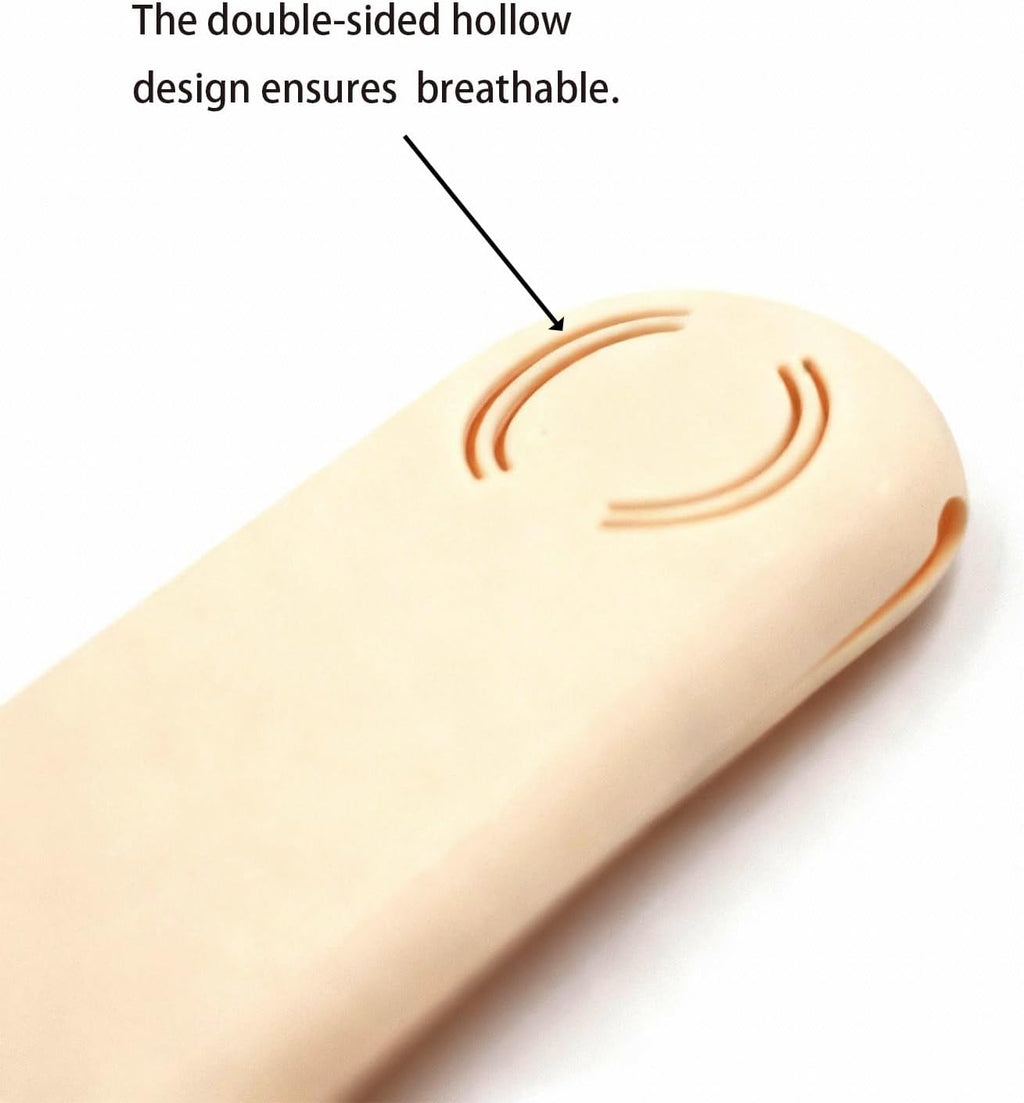 Magnetic Silicone Makeup Brush Holder – Portable Cosmetic Brush Organizer Case, Travel Makeup Tool Storage for Purse, Bag & Beauty Essentials (Apricot)