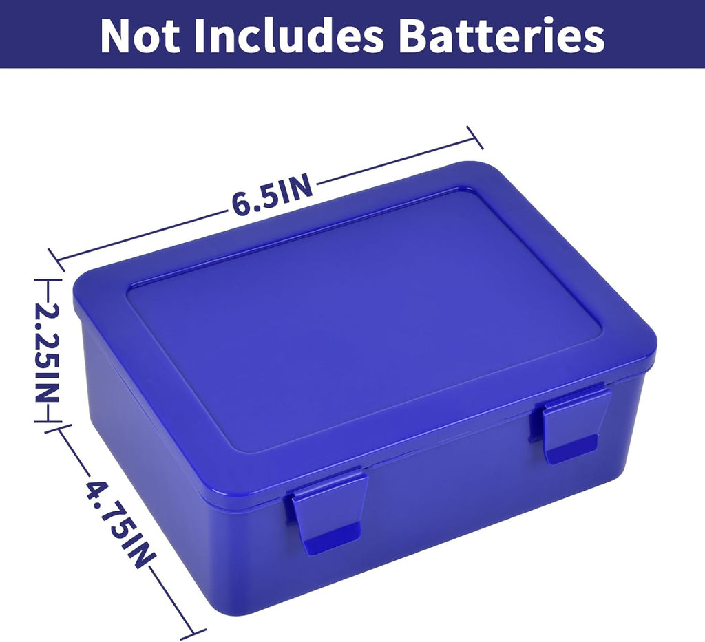 FULLCASE Battery Storage Organizer Holder Holds 54 AA AAA Batteries, Box Cases Garage Container, Home Drawer Organization Dispenser (Case Only) Blue
