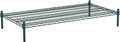 24" x 48" NSF Green Wire Stationary Dunnage Storage Rack with 8" Posts Ideal for Commercial Kitchen Home Garage Warehouse Shelters