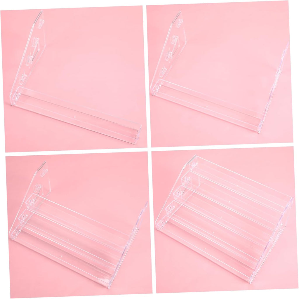 Acrylic Makeup Organizer Multi Layer Display Stand for Eyeshadow Palette Nail Polish and Perfume Storage Space Saving Design with Handles for Durable and Versatile Cosmetic Display