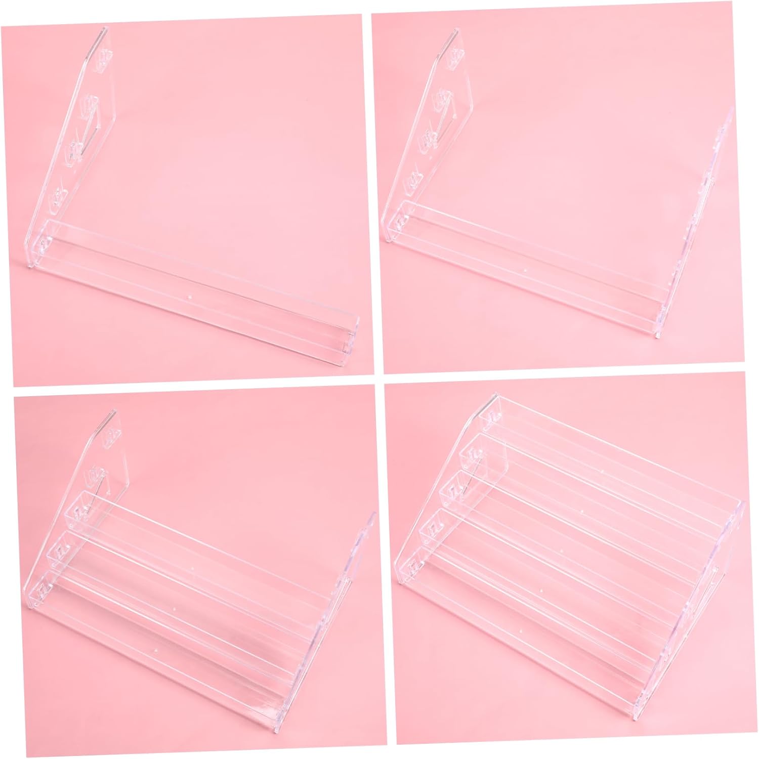 Acrylic Makeup Organizer Multi Layer Display Stand for Eyeshadow Palette Nail Polish and Perfume Storage Space Saving Design with Handles for Durable and Versatile Cosmetic Display