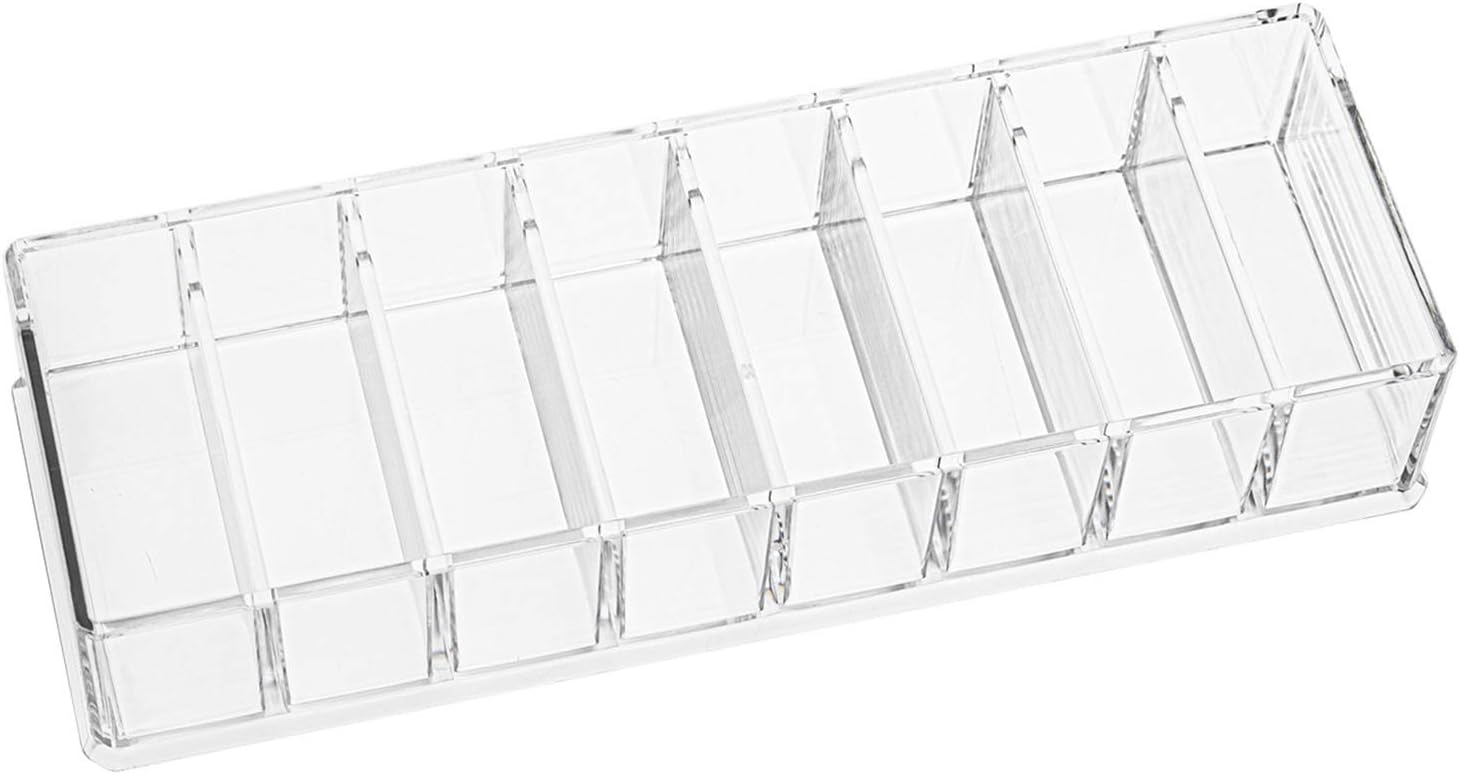 Foraineam 4 Pack Acrylic Compact Organizer Cosmetics Beauty Care Powder Holder Blushes Highlighters Eyeshadow Makeup Organizer