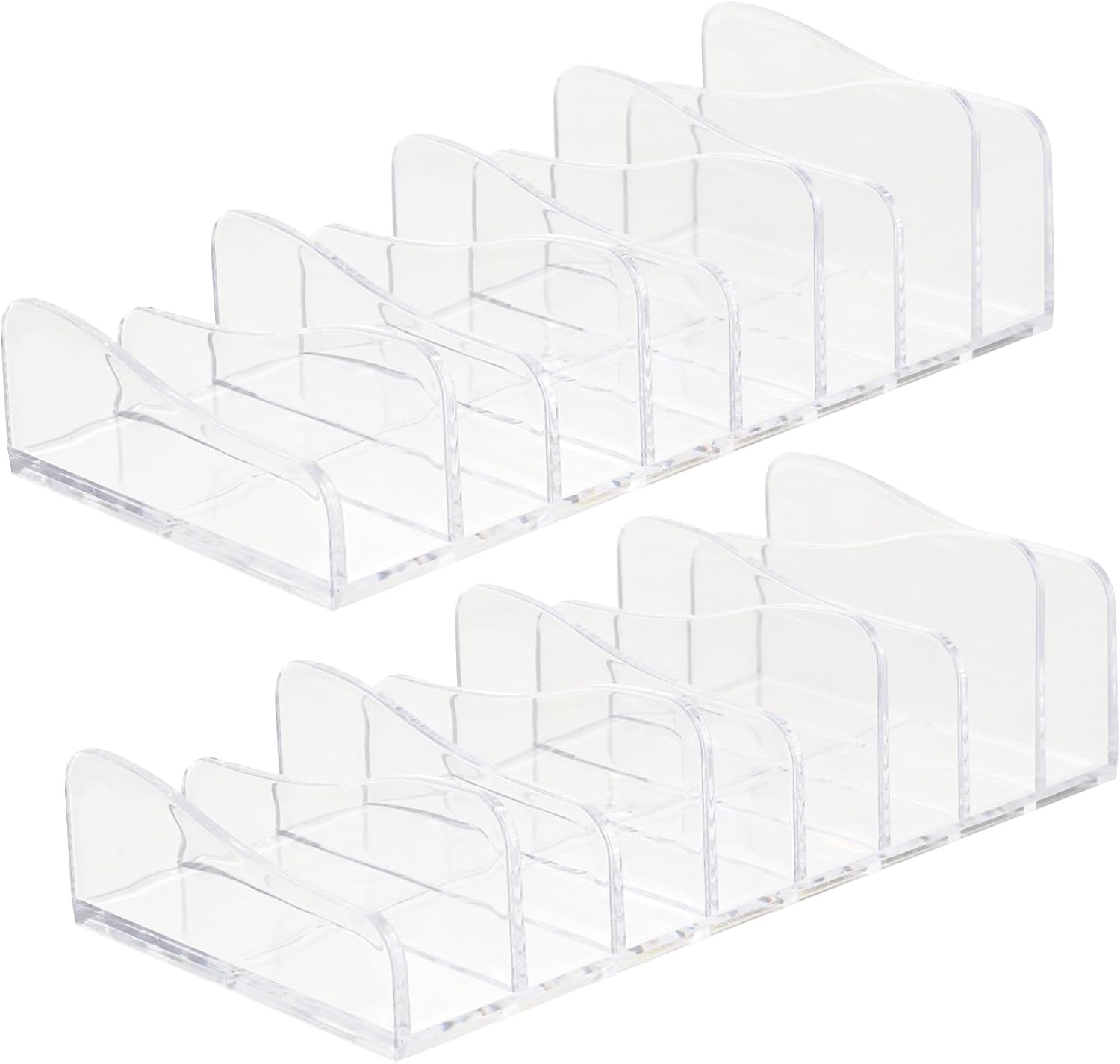 Uonlytech 2pcs Transparent Eyeshadow Palettes Organizer Makeup Holder Cosmetic Storage Stand for Vanity Desktop Scratch-resistant Pallet Display Rack for Easy Access and Neat Arrangement