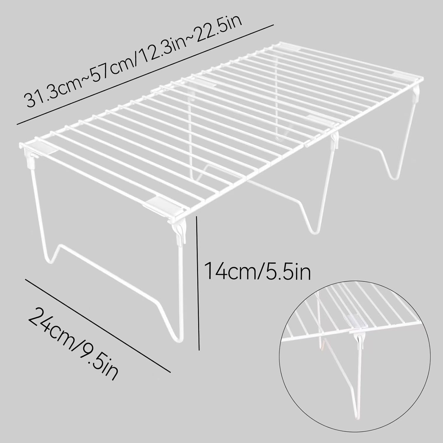 1/2-Piece Set freezer organizer,Stackable Cabinet Organizer Shelves,Foldable Pantry Shelf,Plate, Dish,Rustproof Metal Storage Organizer