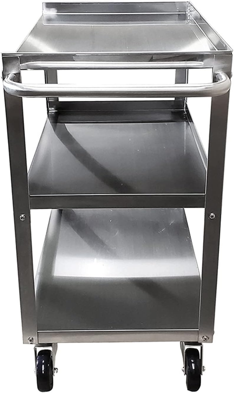 21 in. Wide X 33 in. Long X 33 in High | 3 Shelf Metal Utility Cart on Wheels with Handle