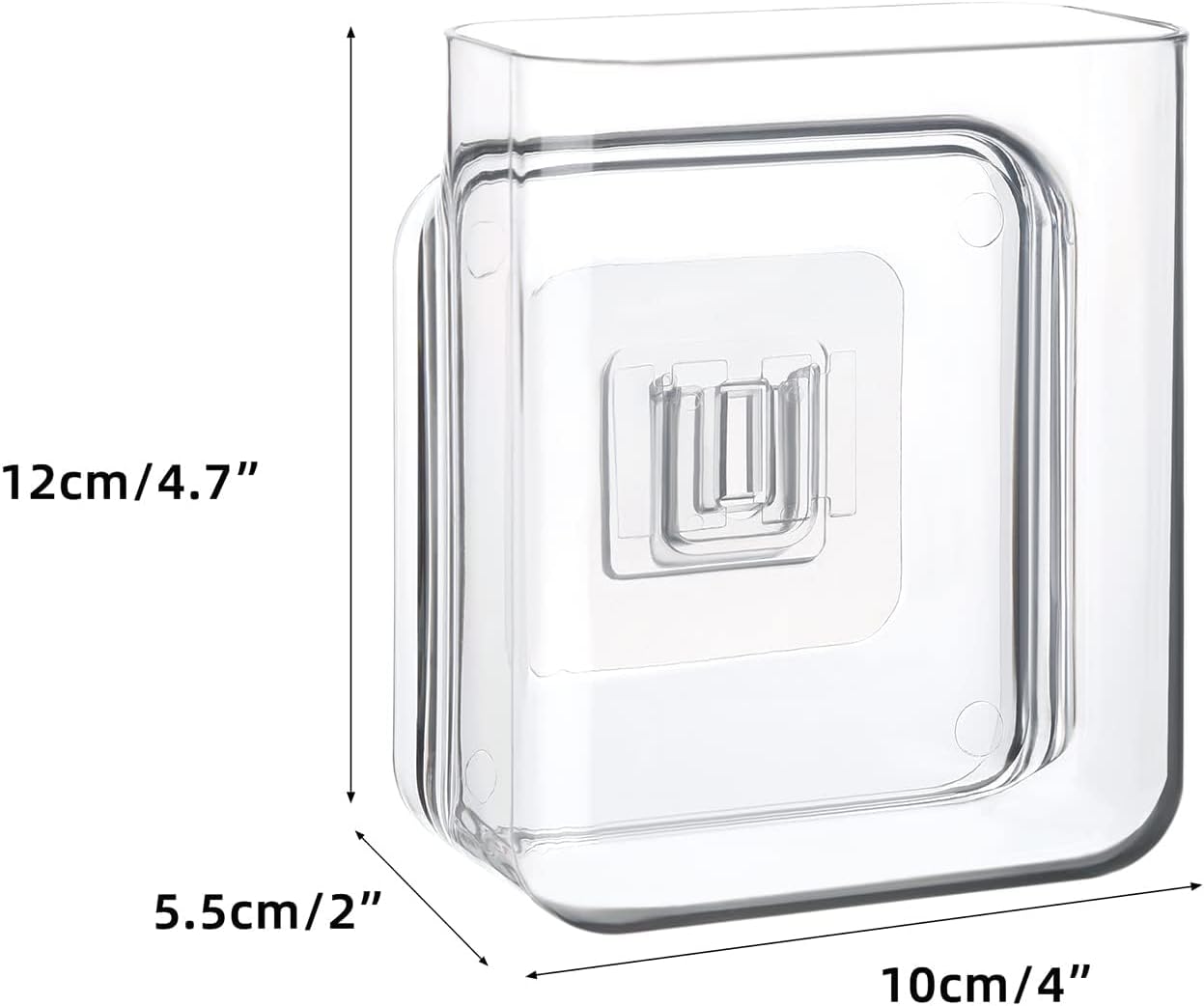 APSOONSELL Wall Mount Storage Organizer Box for Phone Remote Control Holder Clear S