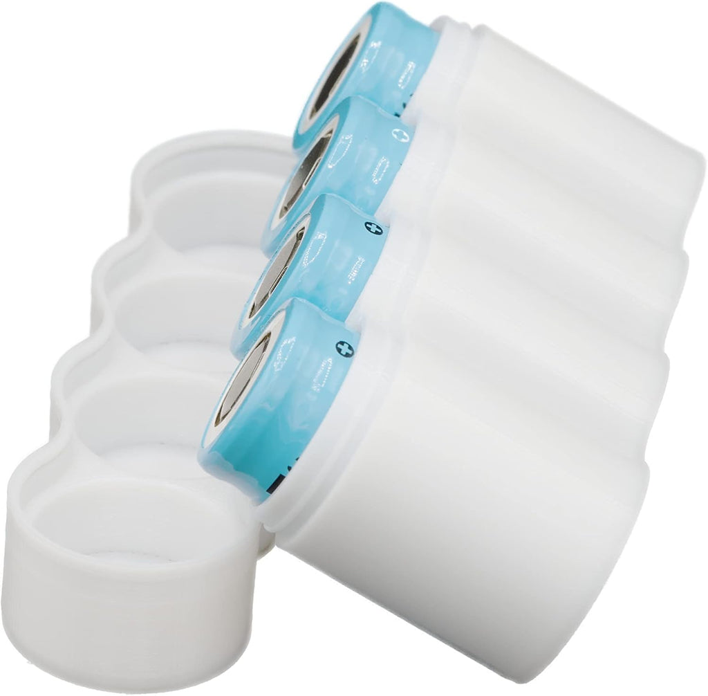 Slimline 18350 Battery Case, Soft Durable Material - Pack of 2 (Holds 4 Batteries)