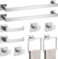 10-Piece Bathroom Hardware Accessories Set-Brushed Nickel Towel Bar, Holder & Racks-SUS304 Stainless Steel-Wall Mounted,23.6-Inch