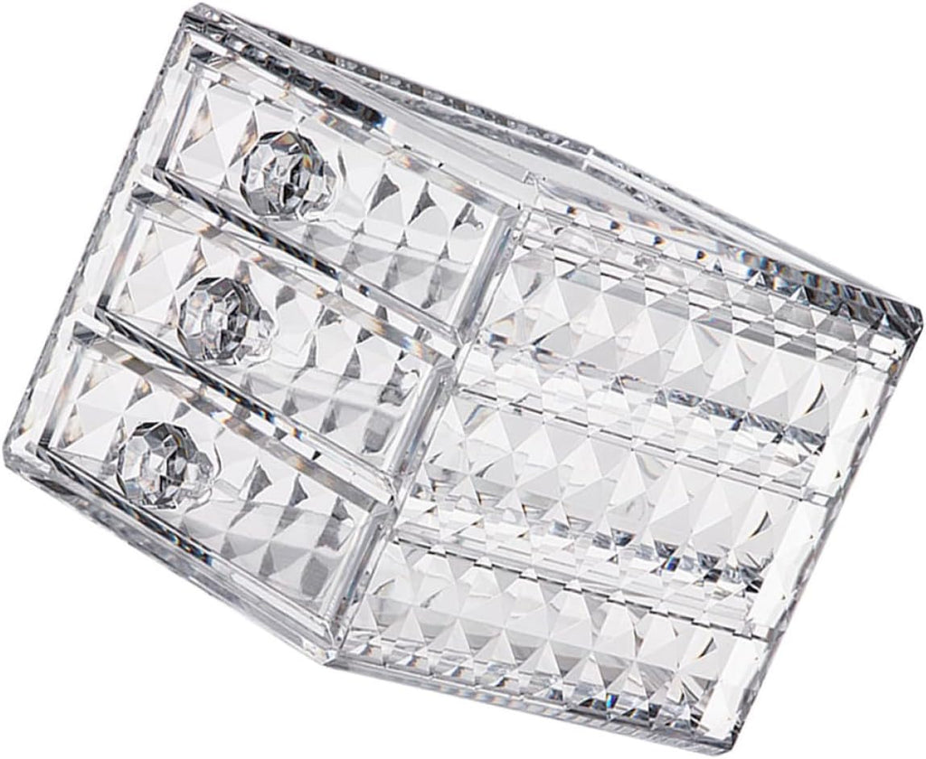 Clear Acrylic Makeup Organizer Drawer Cosmetic Storage Case for Lipsticks Skincare Desktop Organizer with Large Capacity Transparent Holder