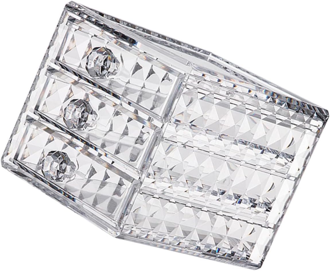 Clear Acrylic Makeup Organizer Drawer Cosmetic Storage Case for Lipsticks Skincare Desktop Organizer with Large Capacity Transparent Holder