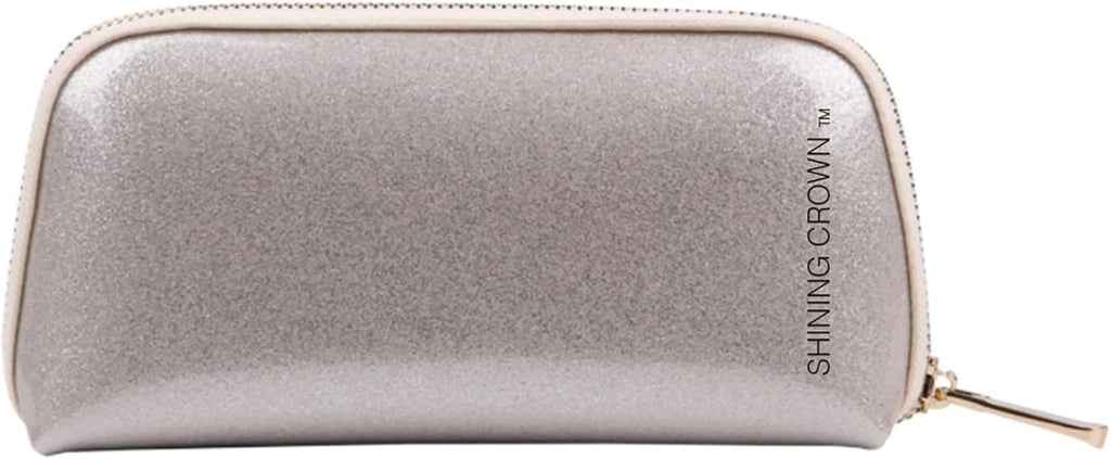 Shining Crown By EMILYSTORES Muliti-Functional Portable Travel Makeup Tote Bag Cosmetic Pouch For Storage Toiletry Travel Accessories, Silver Color