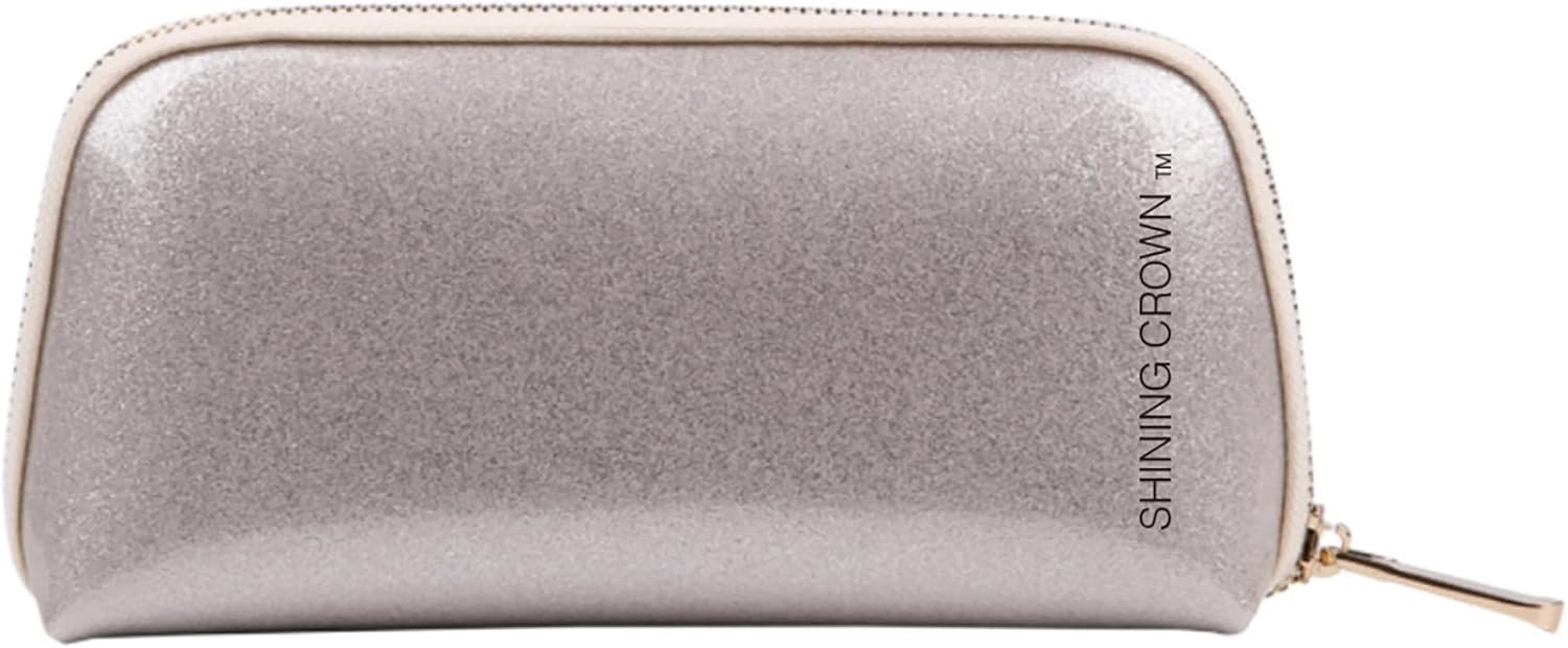 Shining Crown By EMILYSTORES Muliti-Functional Portable Travel Makeup Tote Bag Cosmetic Pouch For Storage Toiletry Travel Accessories, Silver Color