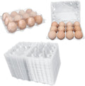 40 Pack 12-Egg Cartons Plastic Clear 3X4 Grids Reusable Storage Container, Stackable Cheap Bulk 1/2 Dozen Egg Trays for Refrigerator/Farms/Camping/Travel
