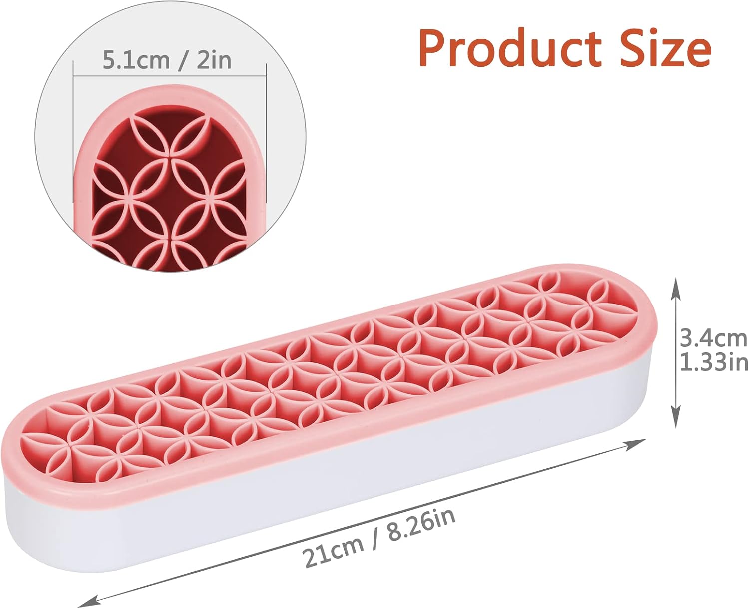 Unaone Silicone Makeup Brush Holder, Multipurpose Beauty Tool Organizer Make up Brush Storage Stand for Painting Pen Brushes Nail Clippers Drill Pens Ruler Sewing Craft Tools (Pink)