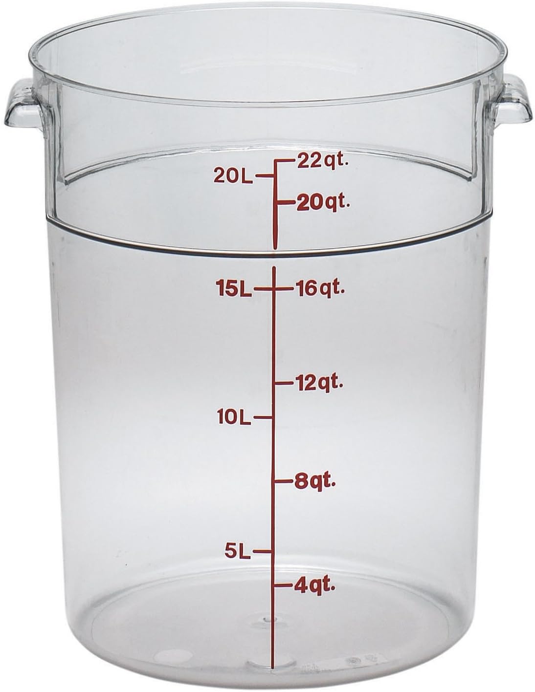 Cambro (RFSCW22135) 22 qt Round Polycarbonate Food Storage Container - Camwear (Pack of 6)