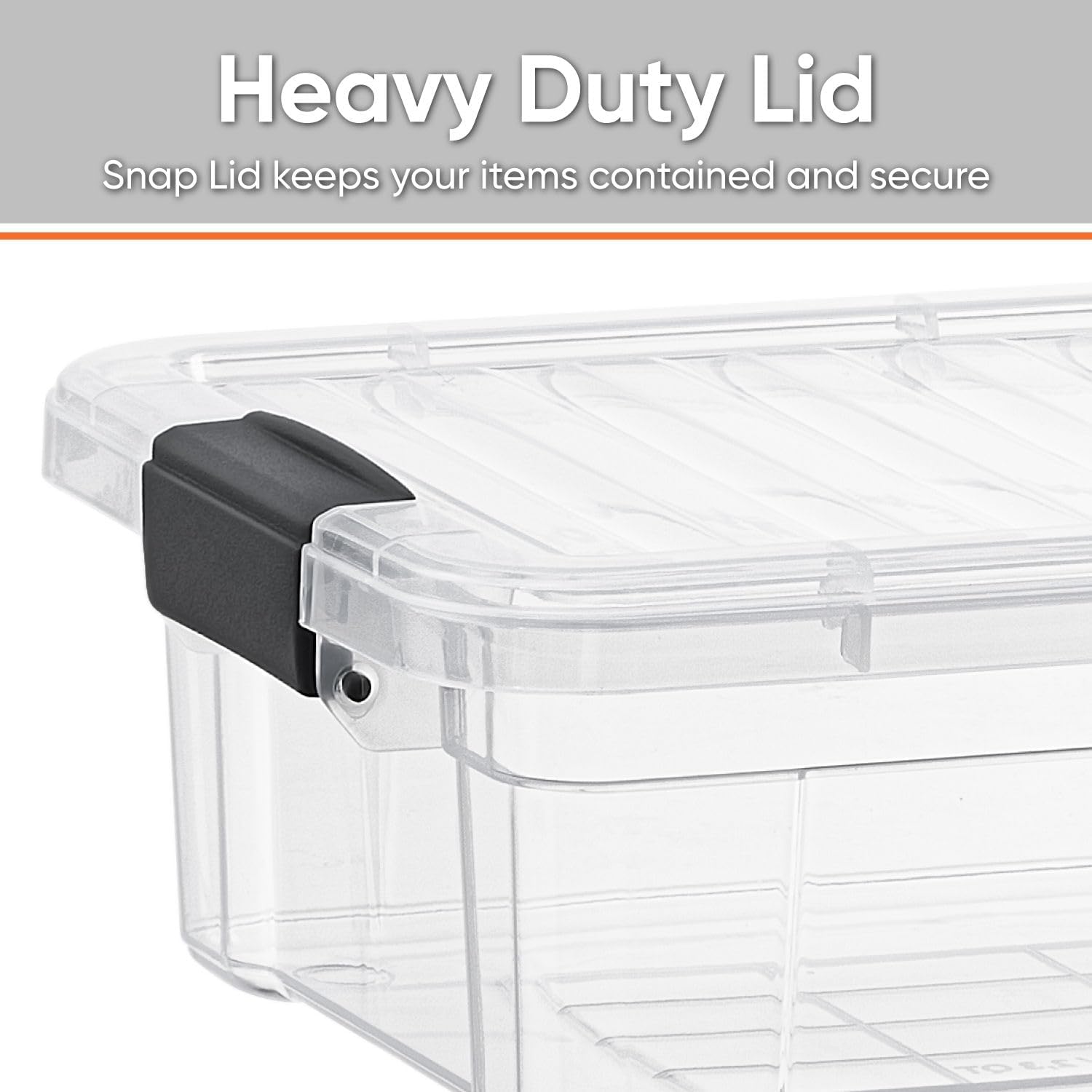 Superio Clear Storage Bins with Lids, Stackable Storage Box with Latches and Handles, Extra Small, 2 Pack 2 Quart