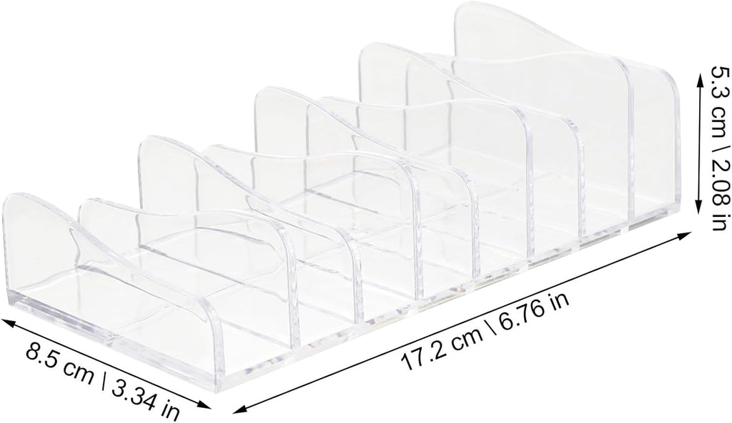Uonlytech 2pcs Transparent Eyeshadow Palettes Organizer Makeup Holder Cosmetic Storage Stand for Vanity Desktop Scratch-resistant Pallet Display Rack for Easy Access and Neat Arrangement