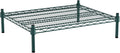 24" x 30" NSF Green Wire Stationary Dunnage Storage Rack with 8" Posts Ideal for Commercial Kitchen Home Garage Warehouse Shelters