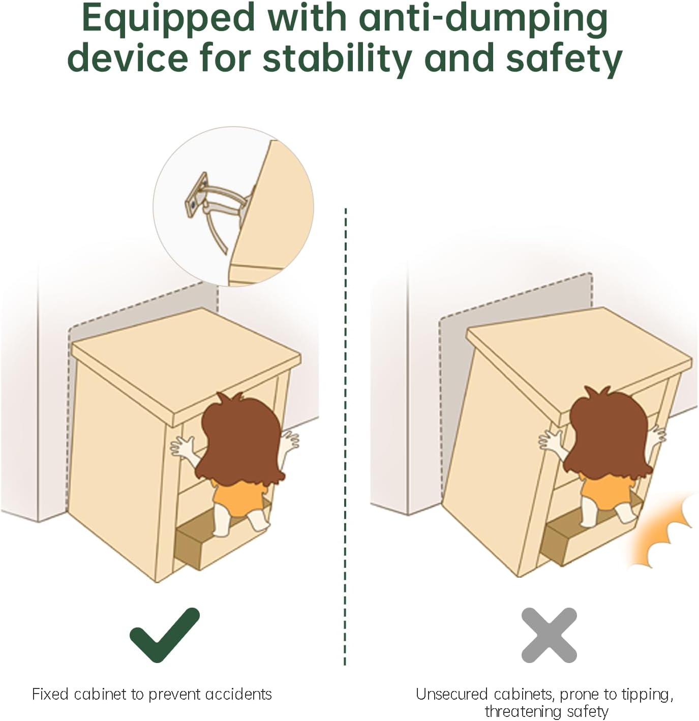 100% Solid Oak Ladder Shelf with Cabinet, 32.67" Tall Nightstand with Stable Frame for Bedroom, Small Bookcase for Living Room Nursery(Walnut, Fully Assembly Furniture)