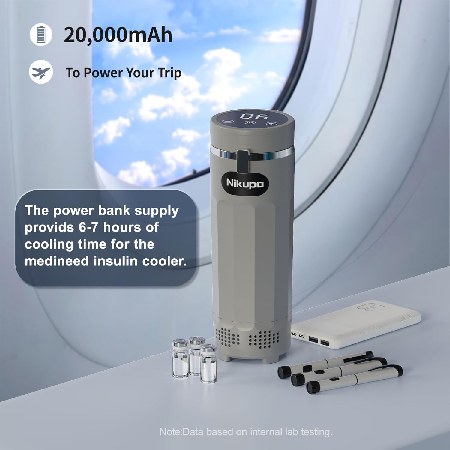 Insulin Cooler Travel Case TSA Approved, Portable Refrigerated Medical Cooler (1–7 Medication Pens), Diabetes Travel Case for Insulin